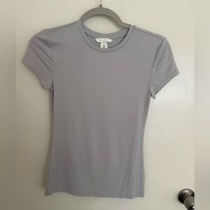H&M Short Sleeve Fitted T-Shirt – Gray – Size S – New With Tags